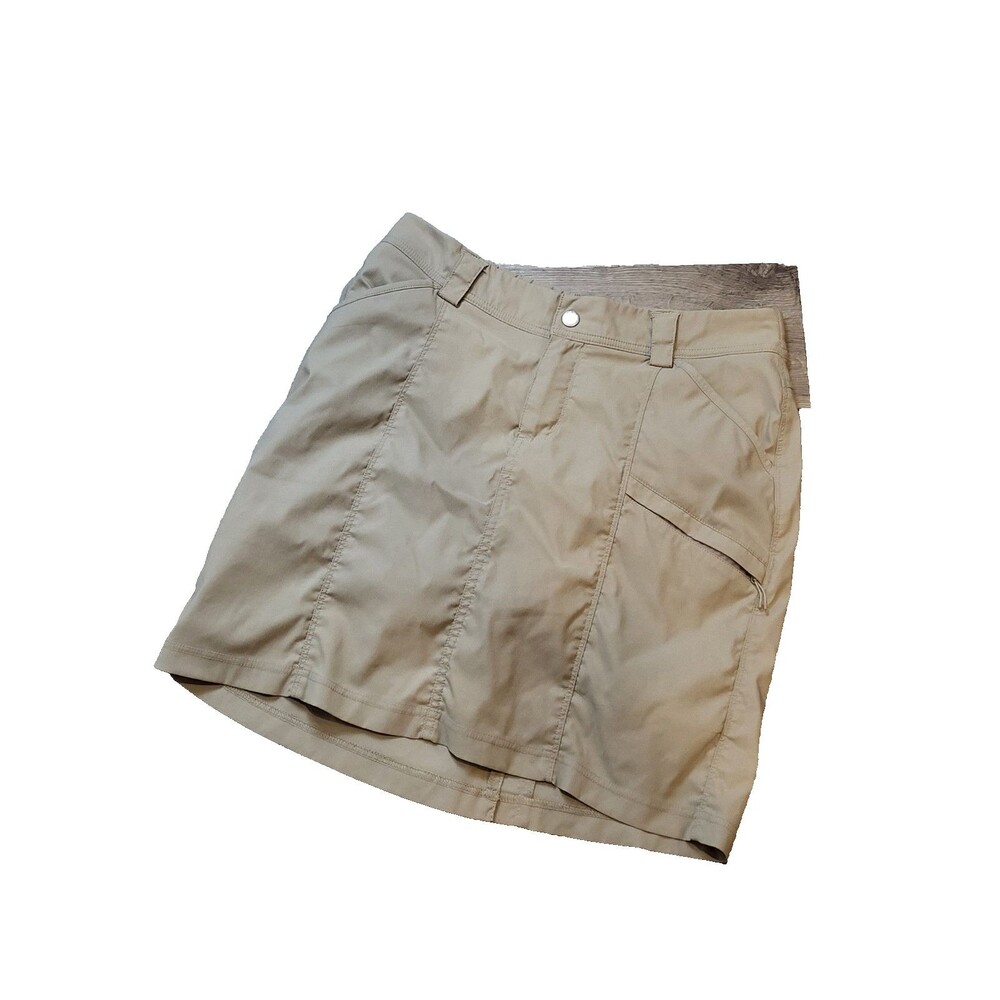 DULUTH TRADING CO womens skort size 10 tan hiking outdoor utility travel